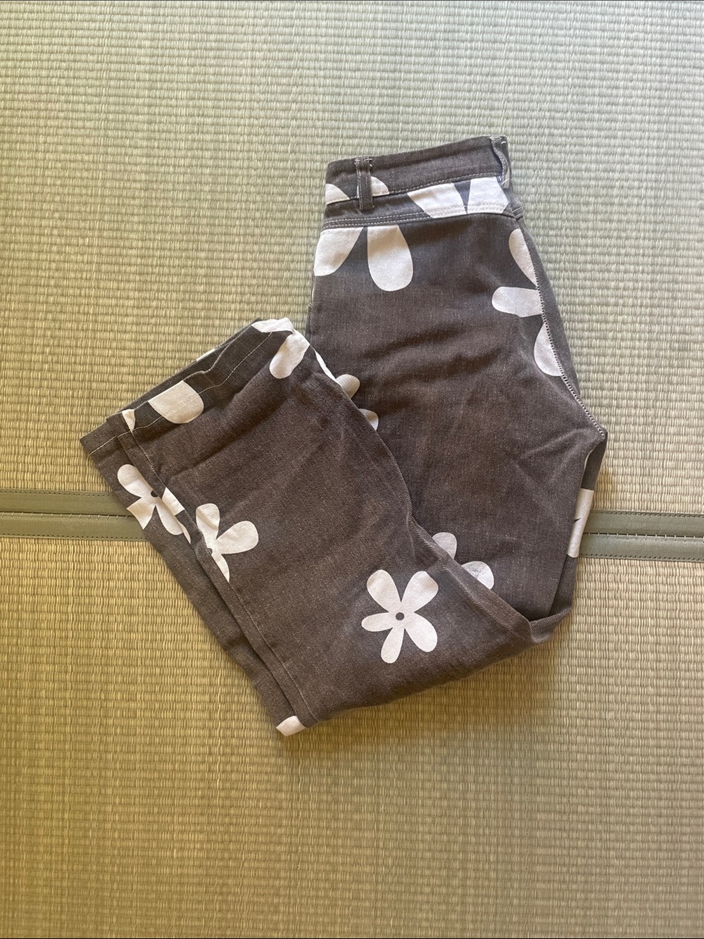 Brown Floral Print Pants